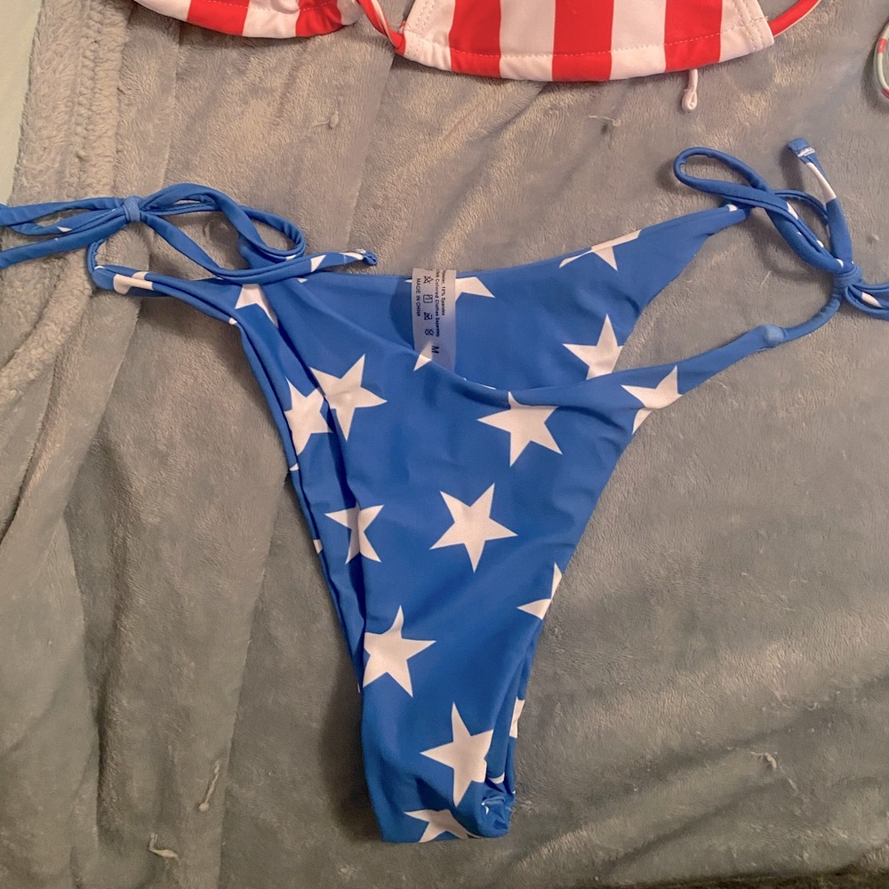 Red white and blue bikini